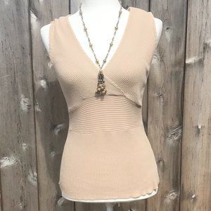 Old Navy Knit V-Neck Cami sz S Beige Cream